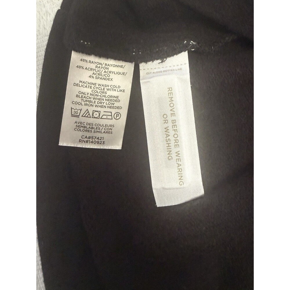 EUC Lou & Grey Hooded Henley Sweatshirt Dress S Black Cozy Athleisure Fall - Picture 15 of 16